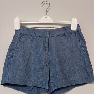 J. Crew Shorts, 2 pairs, Plaid and Chambray Shorts Size 0